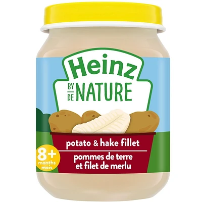 Aliments pour bébés Heinz de Nature – Pommes de terre et filet de merlu en purée