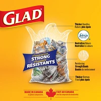 Glad Clear Garbage Bags - Tall 45 Litres - Febreze Fresh Clean Scent,, 30 Bags