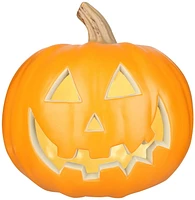 9” Lighted Blow Mold Pumpkin Traditional Happy JOL