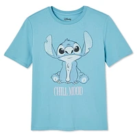 Disney Women's Stitch Boyfriend Tee