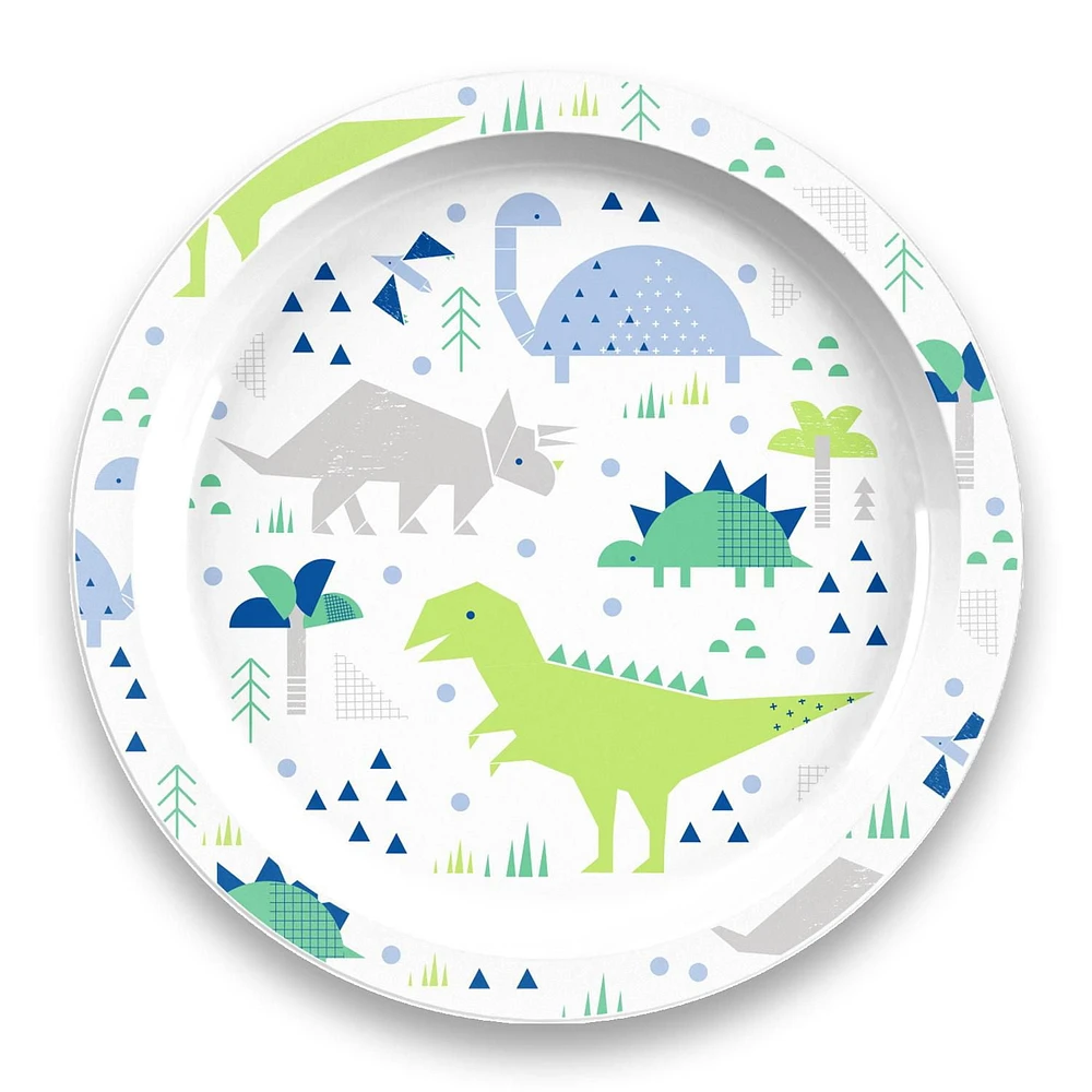 Mainstays Kids Round Plate - Dino, 8.2 in Salad Plate