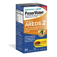 Bausch + Lomb PreserVision Eye Vitamin & Mineral Supplement AREDS 2, 60 Soft Gels