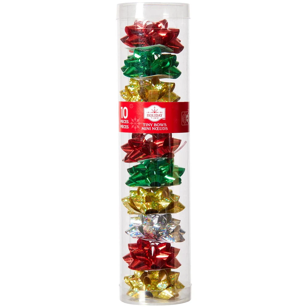 Holiday Time 10 Count Traditional Tiny Bows, 10 Count Tiny Bows