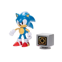 Sonic 4" Figure - Classic Sonic with Ring Item Box