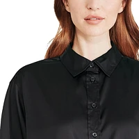 George Women's Oversized Satin Shirt, Sizes XS-XXL