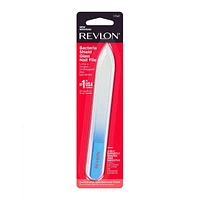 Revlon Bacterial Shield Glass Nail File, 2-in-1 nail file that expertly shapes and smooths.