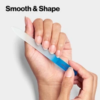 Revlon Bacterial Shield Glass Nail File, 2-in-1 nail file that expertly shapes and smooths.