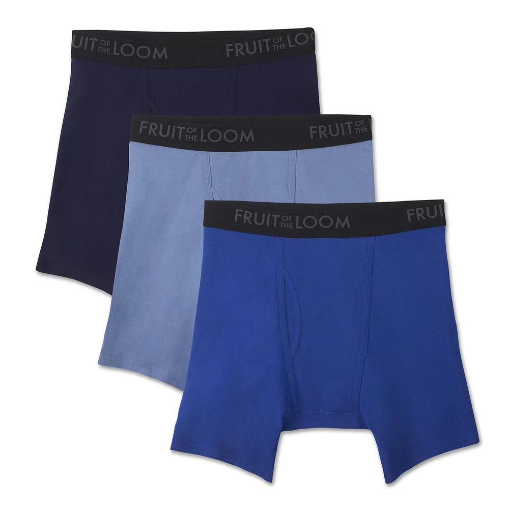 Fruit of the Loom Men's Breathable Boxer Briefs, 3-Pack