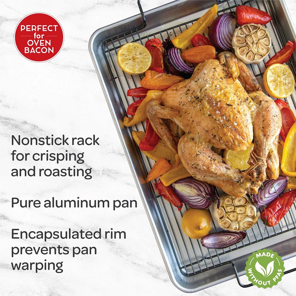 Nordic Ware Naturals Oven and Roasting Crisping Pan, Naturals Ovencrisp Pan