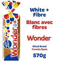 Wonder White + with Fibre Bread, 570 g