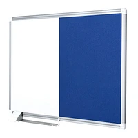 MasterVision NewGen Combo Board, Magnetic Dry-Erase and Blue Felt, 18" x 24", Aluminum Frame