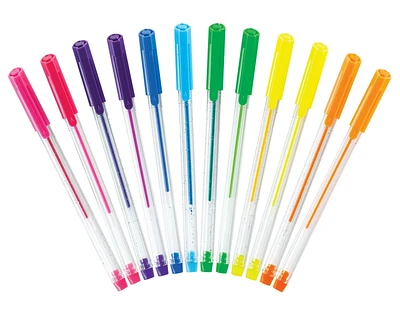 Merangue Sparkly & Neon Gel Pens, Assorted, 12/Pack, 6 Pack