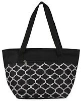 Merangue Purse Style Lunch Bag, Insulated, Chainlink, Black