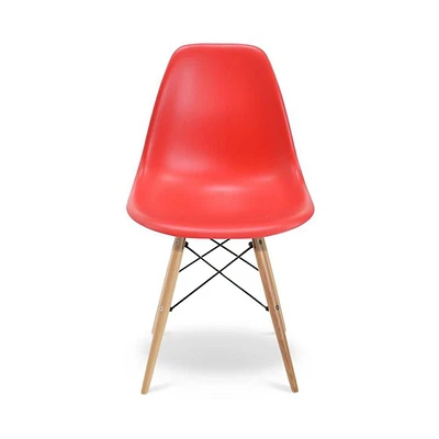 DORSIA KIDS CHAIR WITH WOOD IN RED COLOR