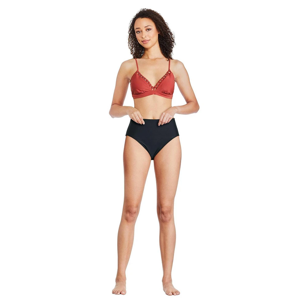 Haut de bikini bordé à point d’échelle George pour femmes