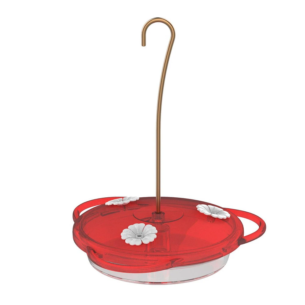 More Birds 3-in-1 Hummingbird Feeder - Red Hanging Multi-Use Feeder with 6oz Nectar Capacity & Bee Guard, 3-in-1 Hummingbird Feeder