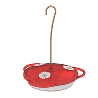 More Birds 3-in-1 Hummingbird Feeder - Red Hanging Multi-Use Feeder with 6oz Nectar Capacity & Bee Guard, 3-in-1 Hummingbird Feeder