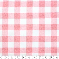 Fabric Creations Pink and White Gingham Fat Quarter Pre-Cut Fabric - 18" x 21" / 45cm x 53cm, 18" x 21" / 45cm x 53cm