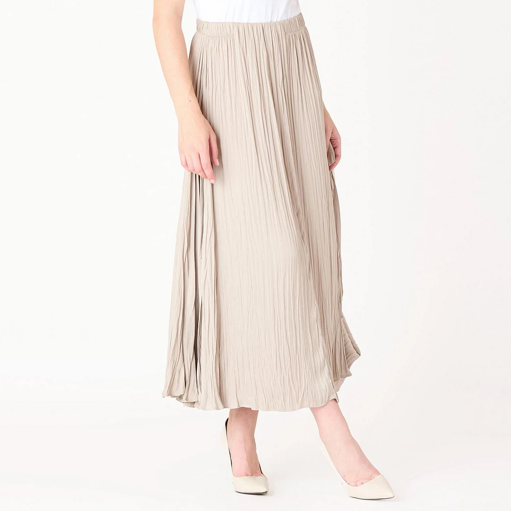 DV Pleated midi skirt with elastic waist