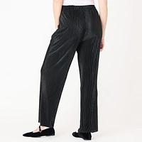 DV Pleated wide leg pant with elastic waist,