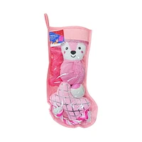 Vibrant Life Holiday 5 pièces chien jouet Stocking coffret cadeau, rose