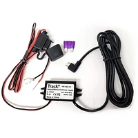 Tracki 12-24-volt to Micro USB Vehicle/Marine Power Stabilizer and Wiring Kit for Tracki 3G GPS Tracker - Black