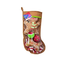 Vibrant Life Holiday 5 Pieces Dog Toy Stocking Gift Set, Brown