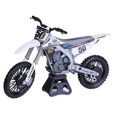 Supercross, Authentic Benny Bloss 1:10 Scale Collector Die-Cast Motorcycle Replica with Display Stand