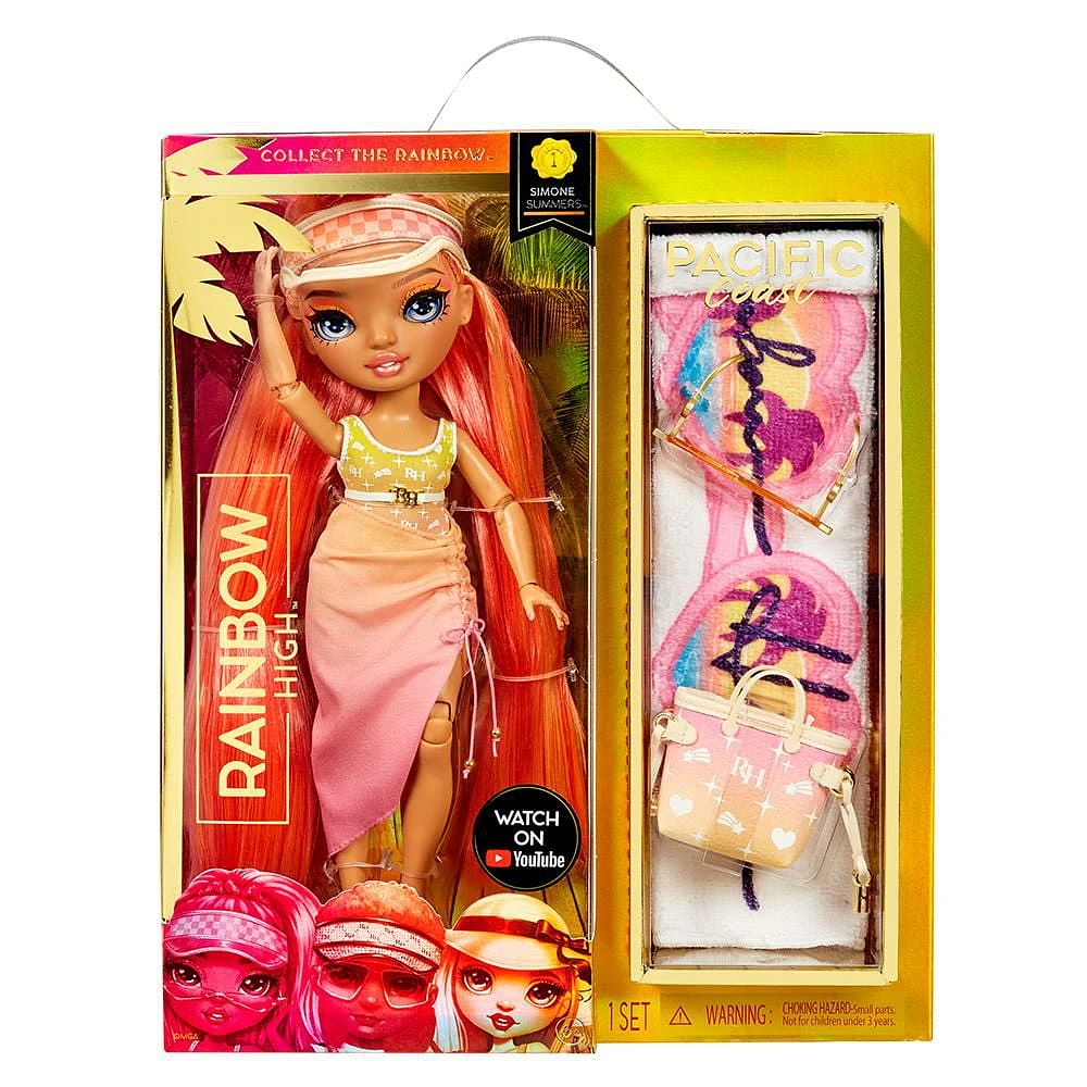 Rainbow High Pacific Coast Simone Summers- Sunrise (Orange) Fashion Doll