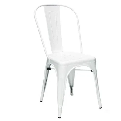 Heavenly Collection White Metal Dining Chair