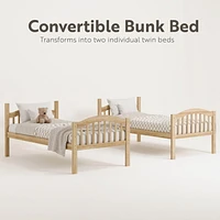 Storkcraft Long Horn Solid Hardwood Twin Bunk Bed