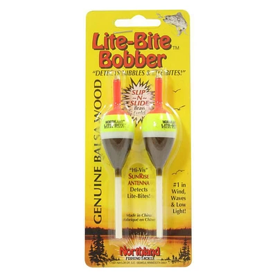 Northland LBS5 Lite-Bite Slip Bobbers 1" Diameter - Oval Sunrise 2/Cd, Lite-Bite Slip Bobbers 1" Diameter