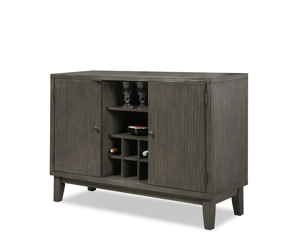 Topline Home Furnishings Grey Oak Server