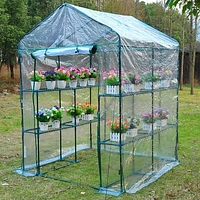 Outsunny Portable Walk-in Flower Greenhouse