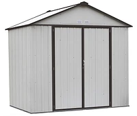 EZEE Shed Steel Storage 8 x 7 ft. Galvanized High Gable Cream with Charcoal Trim