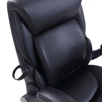 Serta AIR Lumbar Bonded Leather Manager Office Chair, Rich black bonded leather