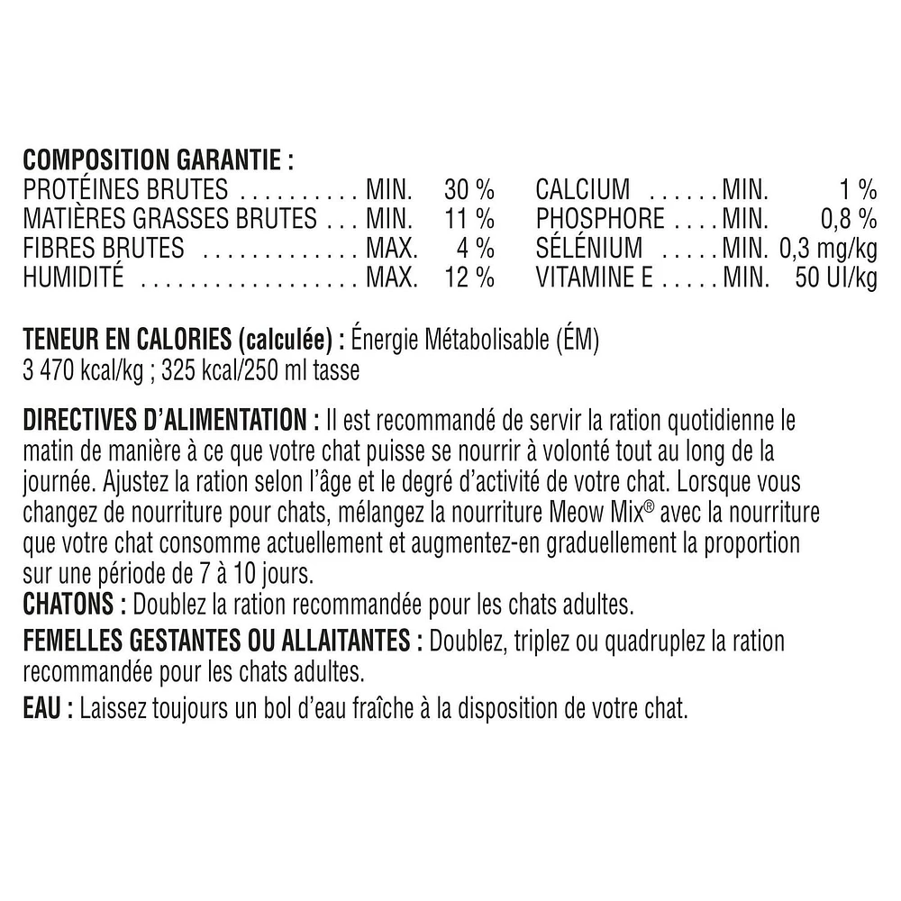 Meow Mix Nourriture pour Chats Choix Original 1.42 kg NB-24M