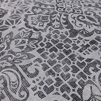 Damask Nouveau Grey Polyester Kitchen Mat 18x30