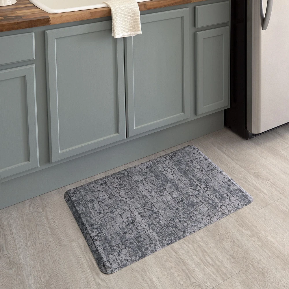 Salten Grey Polyester Kitchen Mat 18x30