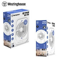 WESTINGHOUSE 8” 2 IN 1 RECHARGEABLE DESK FAN + LED LIGHT