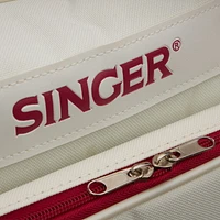 SINGER® Universal Canvas Tote Bag, Cream/Red