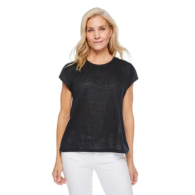 T-shirt avec boutons dans le dos Iyla pour femmes