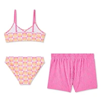 George Girls' Bikini and Short 3-Piece Set