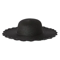 Time and Tru Women's Crochet Edge Sun Hat