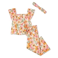 George Toddler Girls' Wide Leg Pant 3-Piece Set
