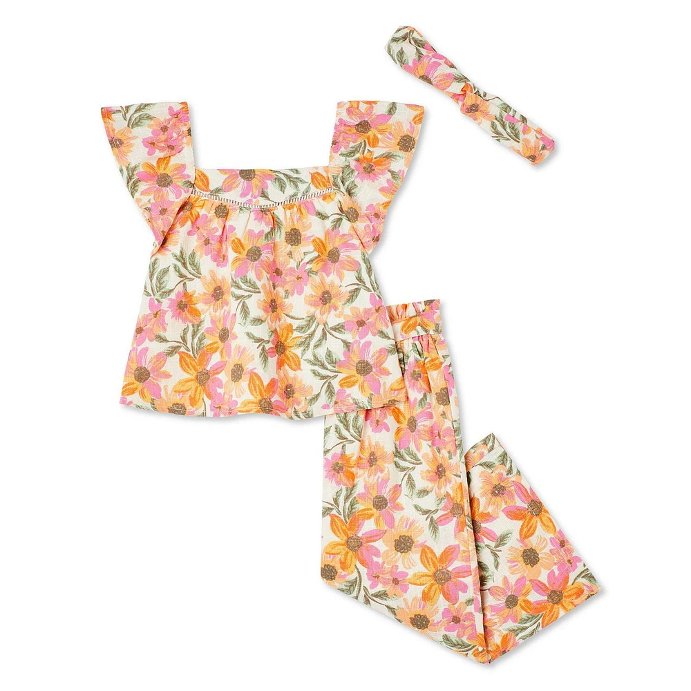 George Toddler Girls' Wide Leg Pant 3-Piece Set