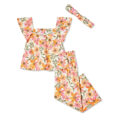 George Toddler Girls' Wide Leg Pant 3-Piece Set