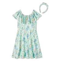 George Girls' Eyelet Dress 2-Piece Set