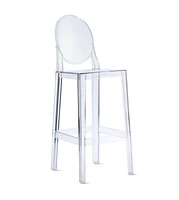 Plata Decor Ghost Stool 26 " Clear Plastic Acrylic Dining Chair Bar Stool Set of 2