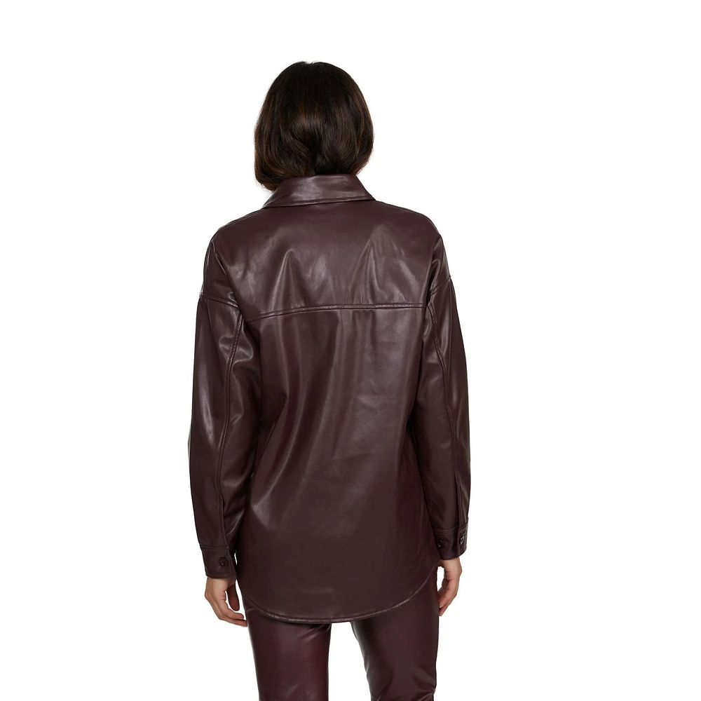 Mexx Faux Leather Women's Shacket